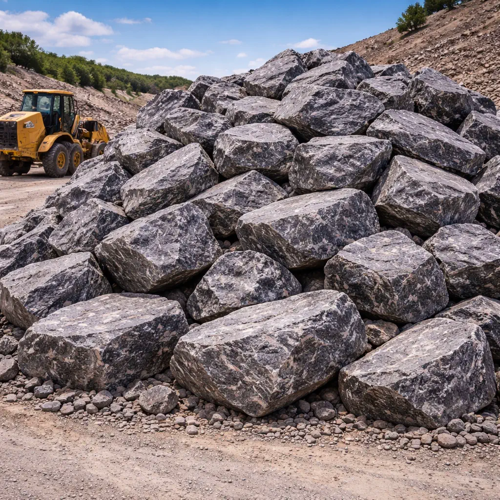 Granite Rip Rap - granite riprap bulk stockpile quarry